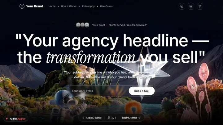 R3dPill.Agency hero preview